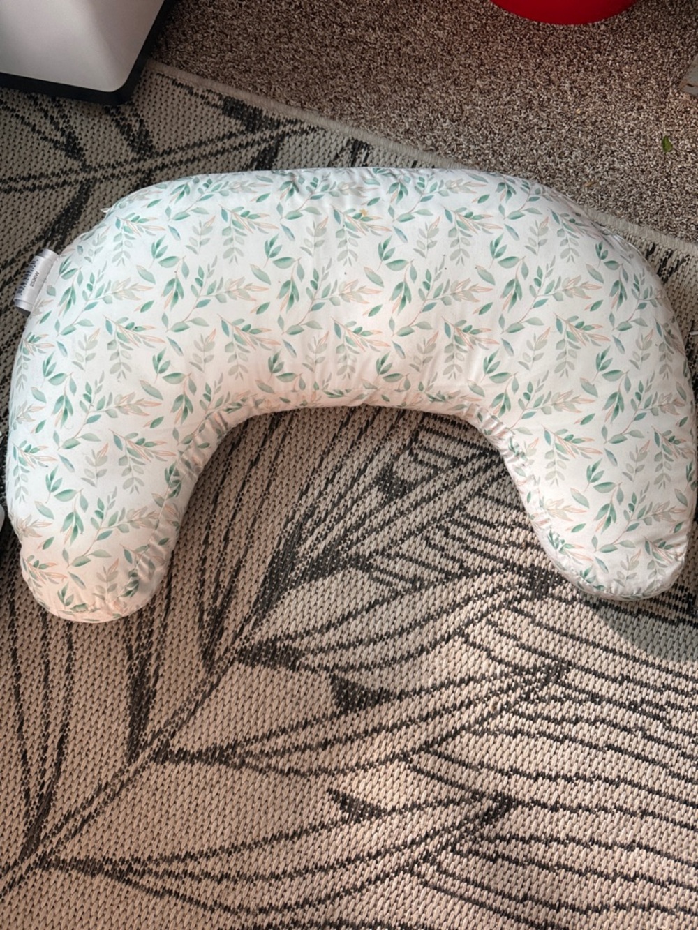 Boppy Leaf Print Nursing Pillow - Crescent Shaped
